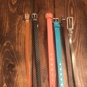 Girls belts (x6)